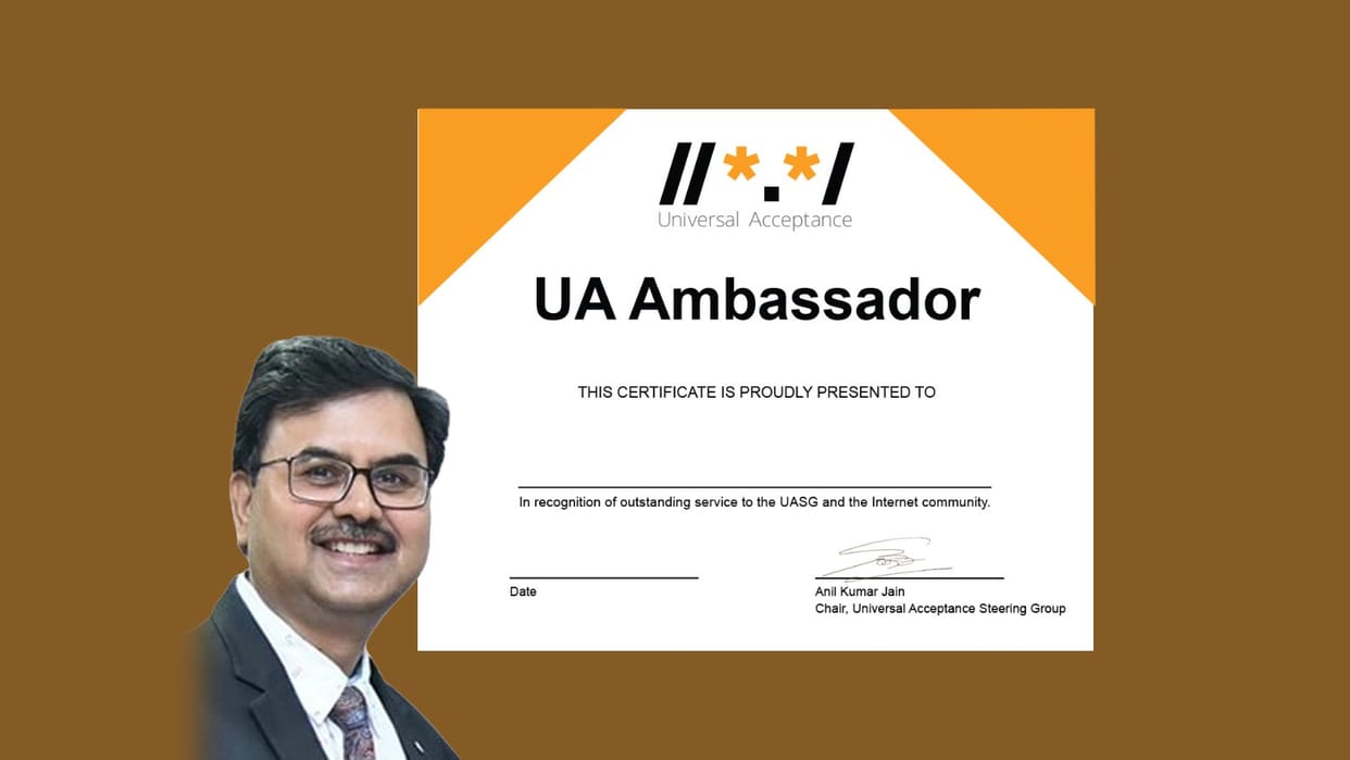 ICANN: Balendu Dadhich appointed as ICAN's UA ambassador