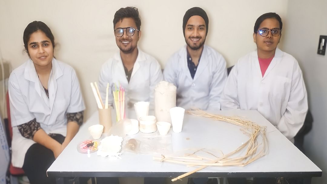 IIT BHU Research students made cup-glasses and kulhads from stubble; Farmers will benefit greatly