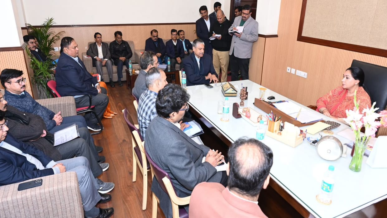 Rajasthan Deputy CM Diya Kumari took review meeting of departments