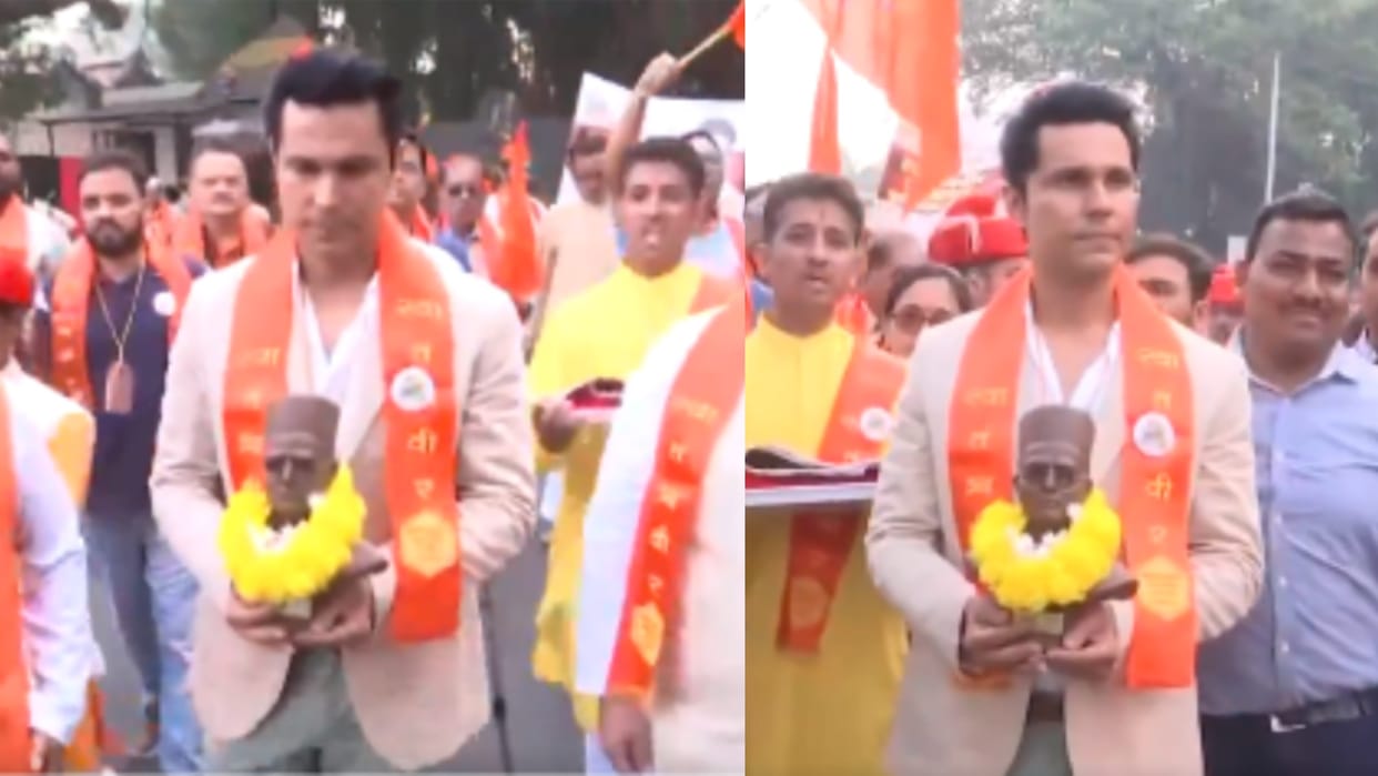 Randeep Hooda flags off Swatantra Veer Savarkar mukti shatabdi yatra requests fans to watch film on his biopic