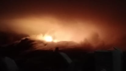 forest fire broke out near Modi Mill flyover on Mathura Road in Delhi