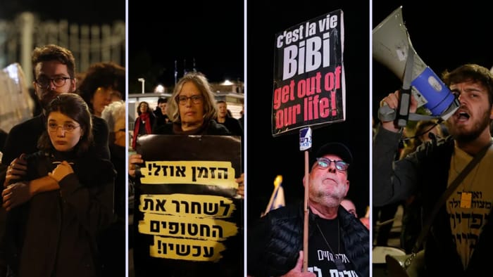 protest in Tel Aviv for the release of hostages demand to remove Netanyahu government