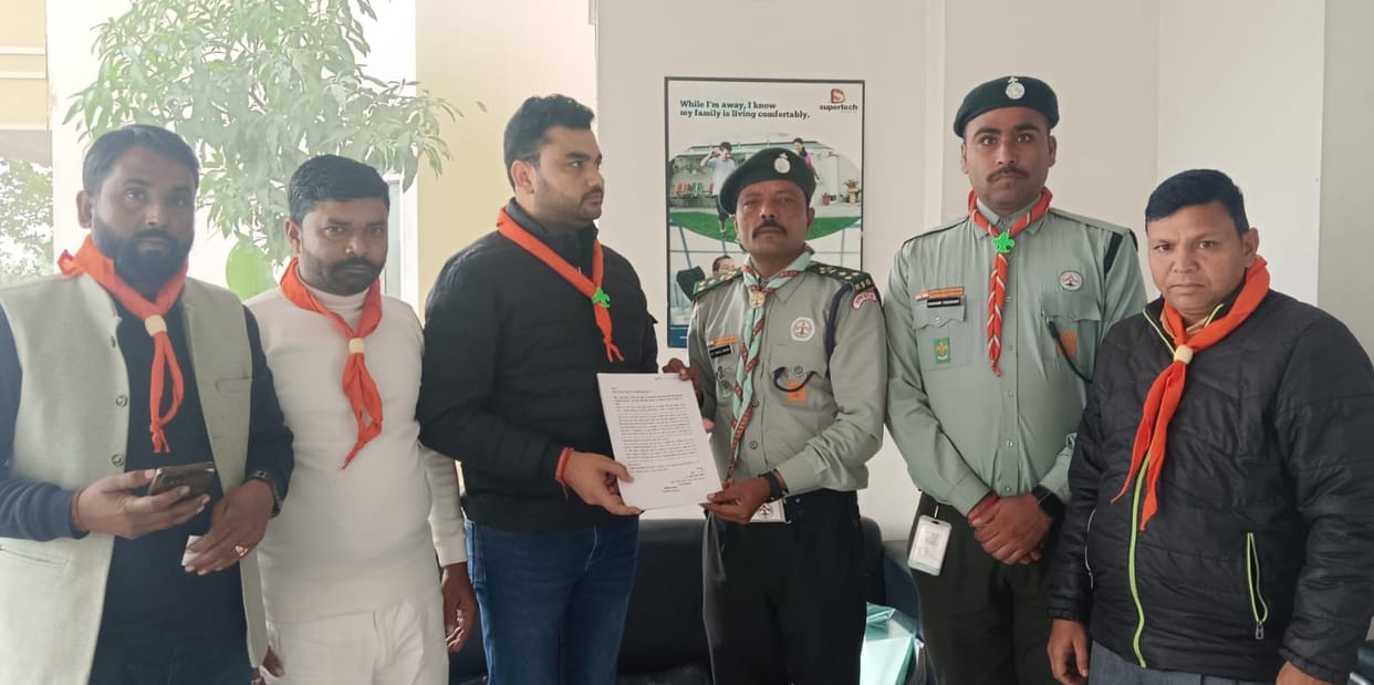 Meerut: Hindustan Scout Guide Uttar Pradesh delegation met Naman Bhardwaj