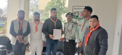 Meerut: Hindustan Scout Guide Uttar Pradesh delegation met Naman Bhardwaj