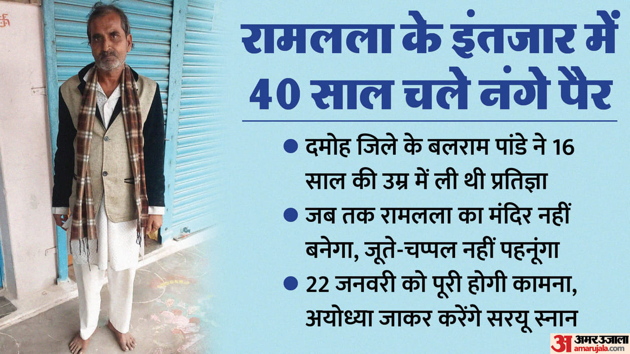 Ram Temple Damoh Balram Pandey To Wear Shoes After Pran Pratishtha Of Ramlala in Ayodhya