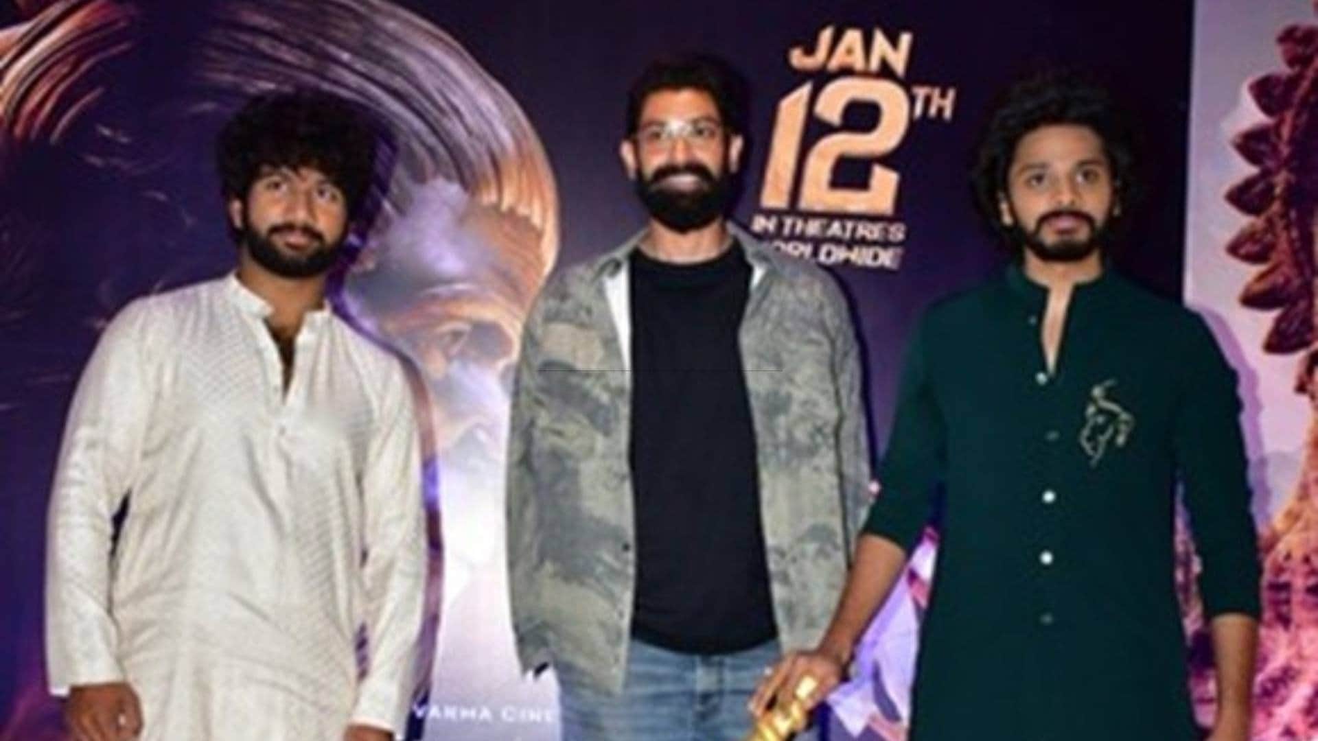 Hanuman Starcast Rana Daggubati Teja Sajja won hearts by reaching stage barefoot press conference was weak