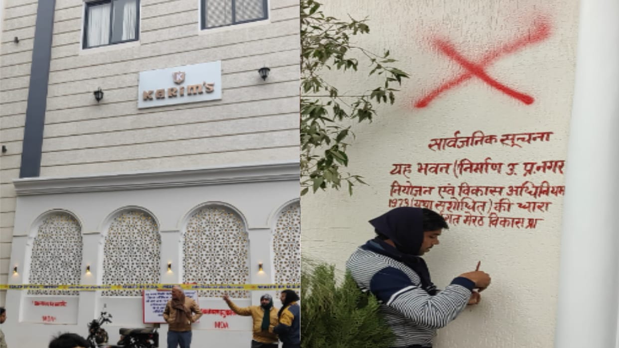 Meerut: MEDA seals newly constructed Karims Hotel, inauguration was to take place this evening