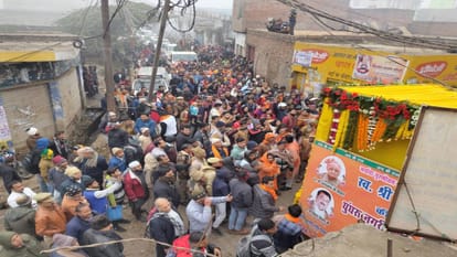 procession of Ghanta to be installed in Ayodhyadham was taken out in Etah