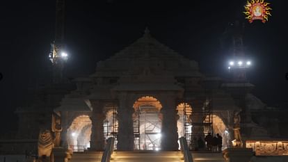 Ayodhya Ram Mandir: Ram mandir campus pics of night.