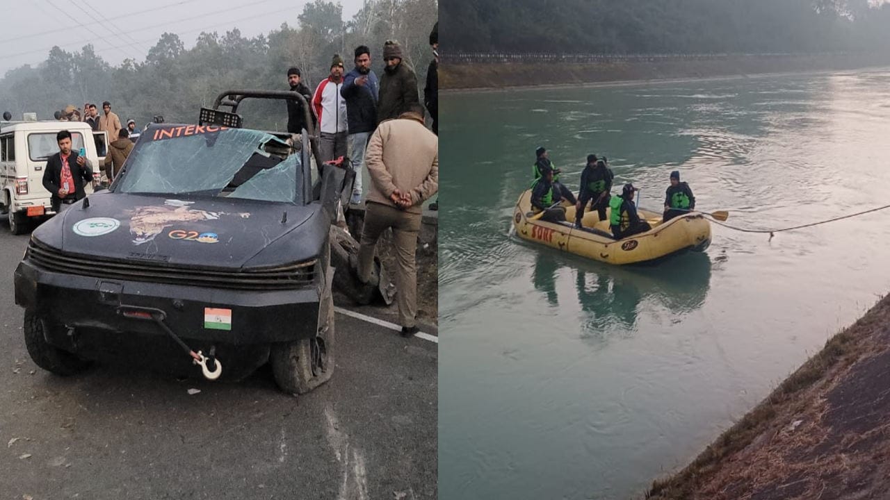 Accident Video in Chilla range of Rajaji Park goes viral four including two rangers died Haridwar Rishikesh