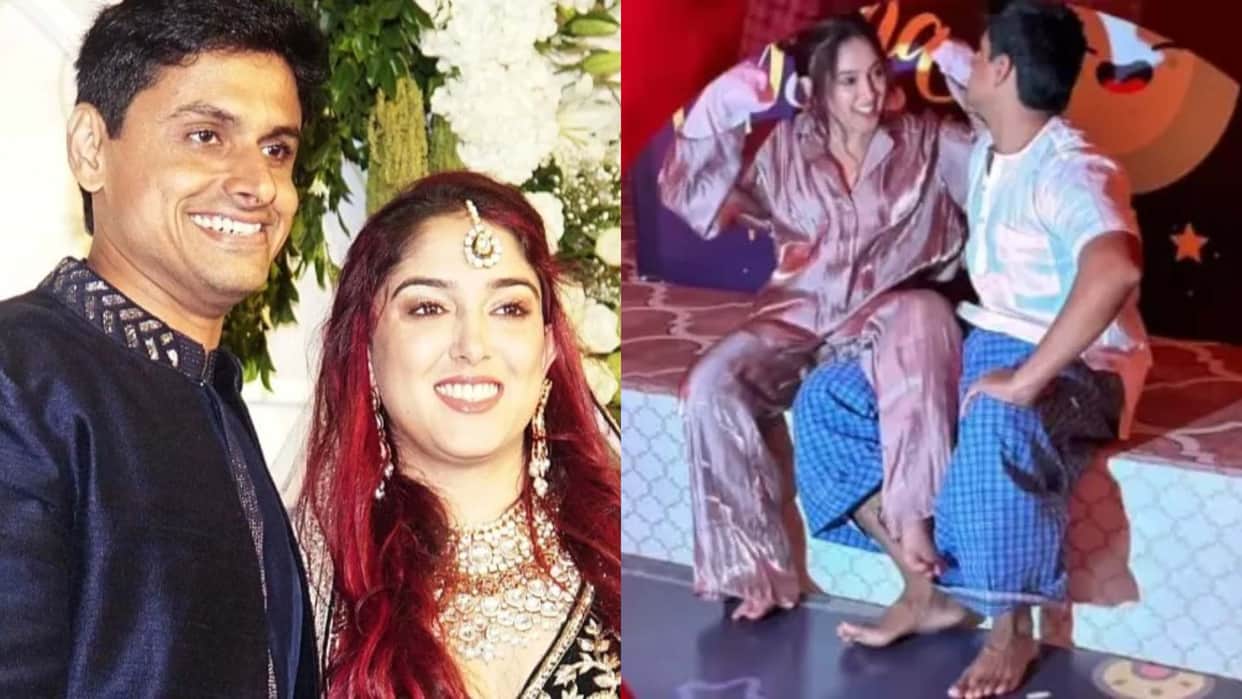 Ira-Nupur Wedding: Ira-Nupur gave a spectacular performance on lungi dance in the pajama party see video