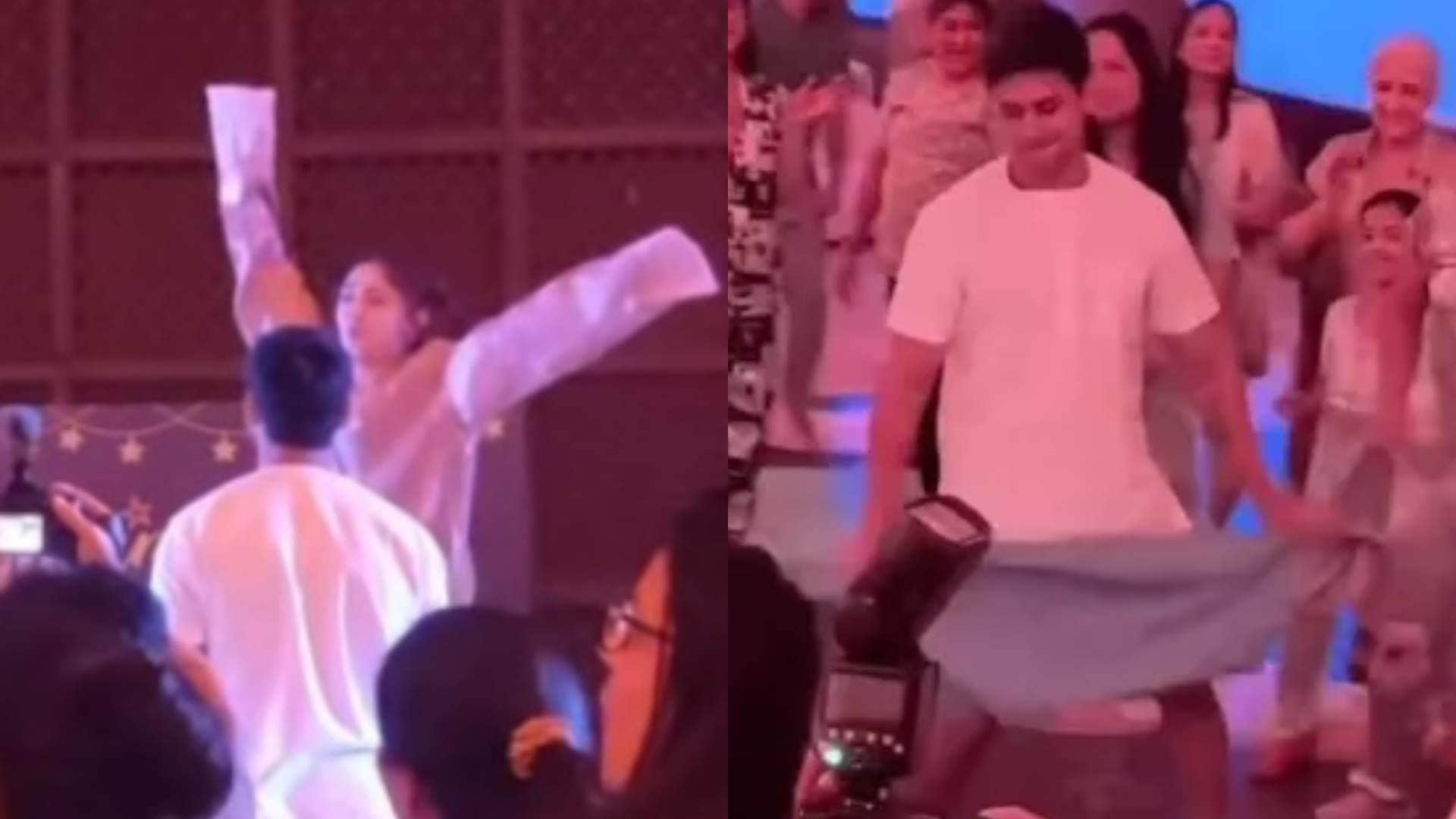Ira-Nupur Wedding: Ira-Nupur gave a spectacular performance on lungi dance in the pajama party see video
