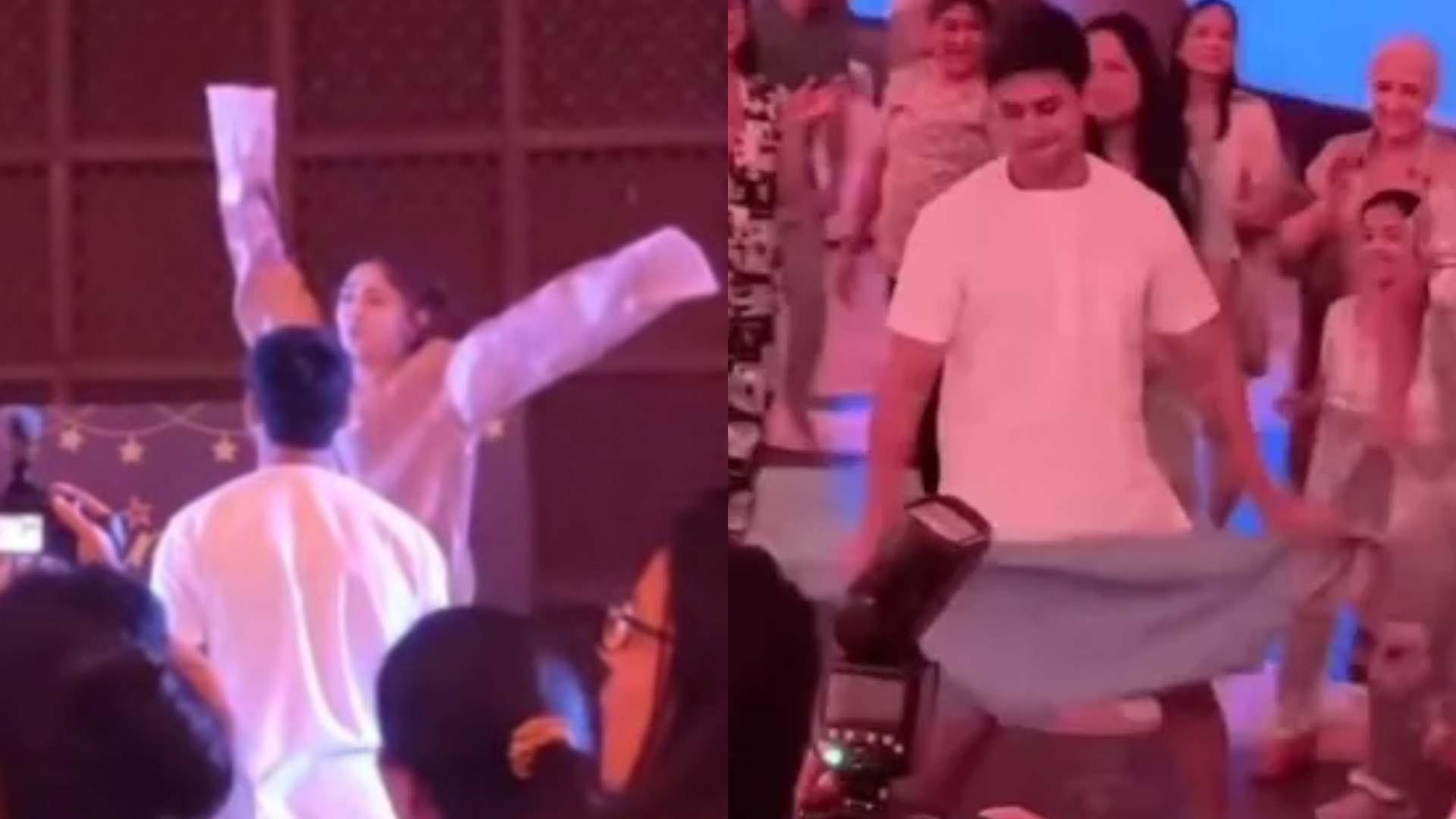 Ira-Nupur Wedding: Ira-Nupur gave a spectacular performance on lungi dance in the pajama party see video