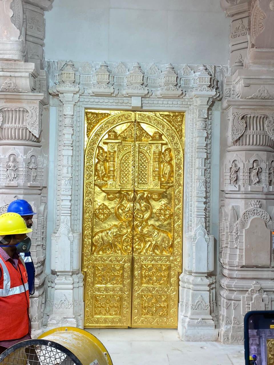 Ayodhya Ram Mandir Golden Door Installed Before Pran Pratishtha Ram Temple