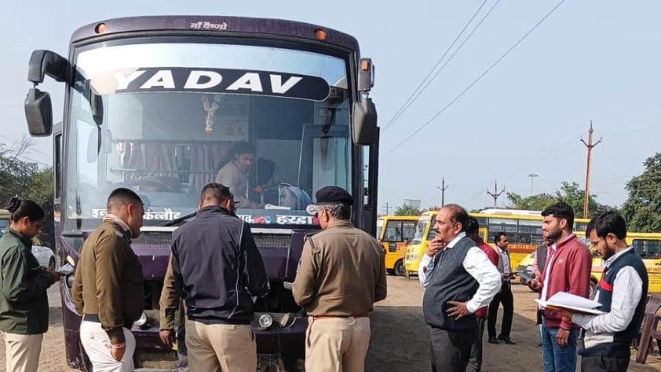 Bus taking children on picnic seized during rto checking of vehicles