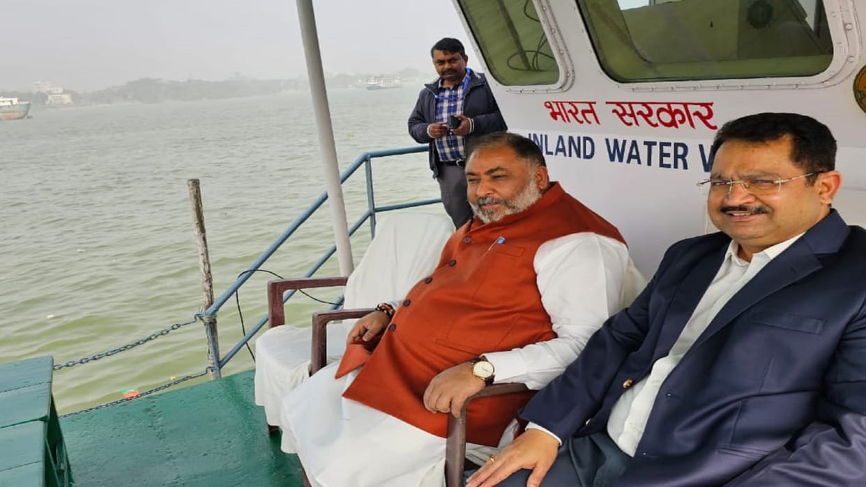 Water tourism Two electric cruise vehicle catamarans leave from Kolkata for Ayodhya and Varanasi