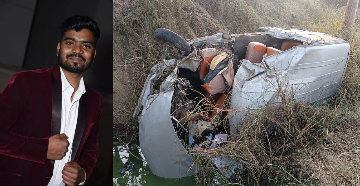 Hardoi Accident, Van fell in Khanti due to collision with unknown vehicle, two died and five injured