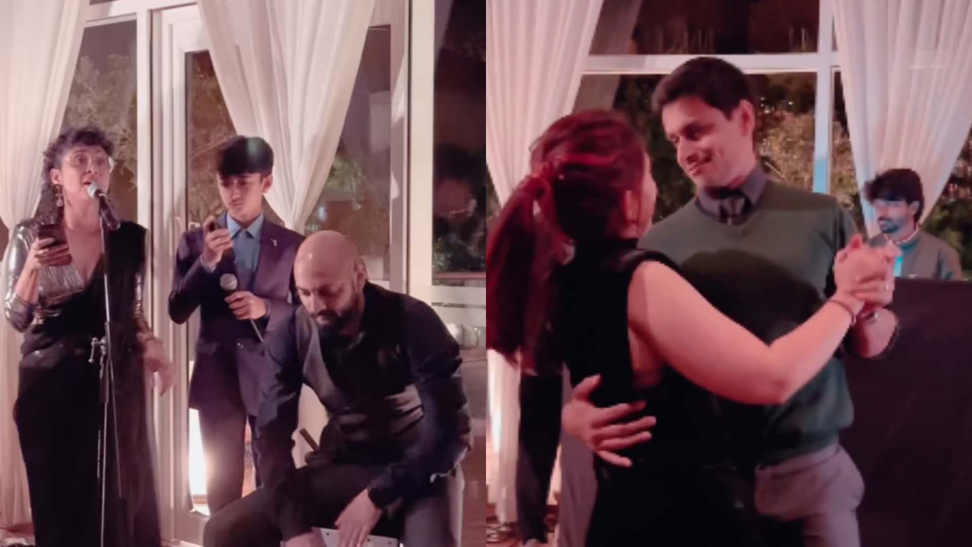 Ira-Nupur Wedding: Ira-Nupur gave a spectacular performance on lungi dance in the pajama party see video