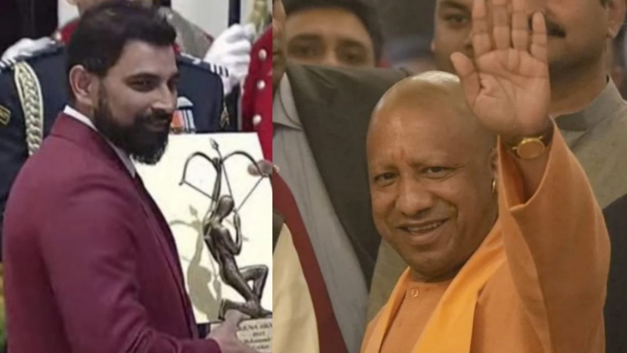 CM Yogi Adityanath congratulates Mohd Shami and athlete Parul chaudhary for getting Arjuna Award.