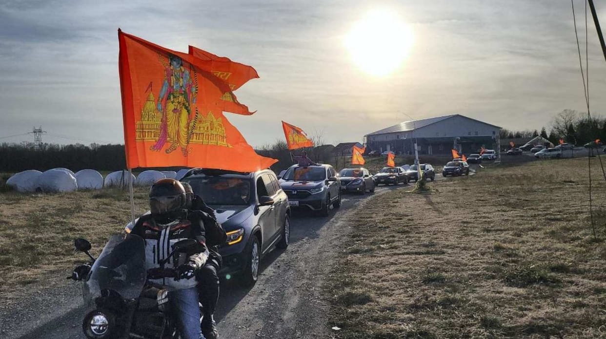 Hindu Americans hold massive car rally in Houston  ahead of Ram temple's consecration in Ayodhya