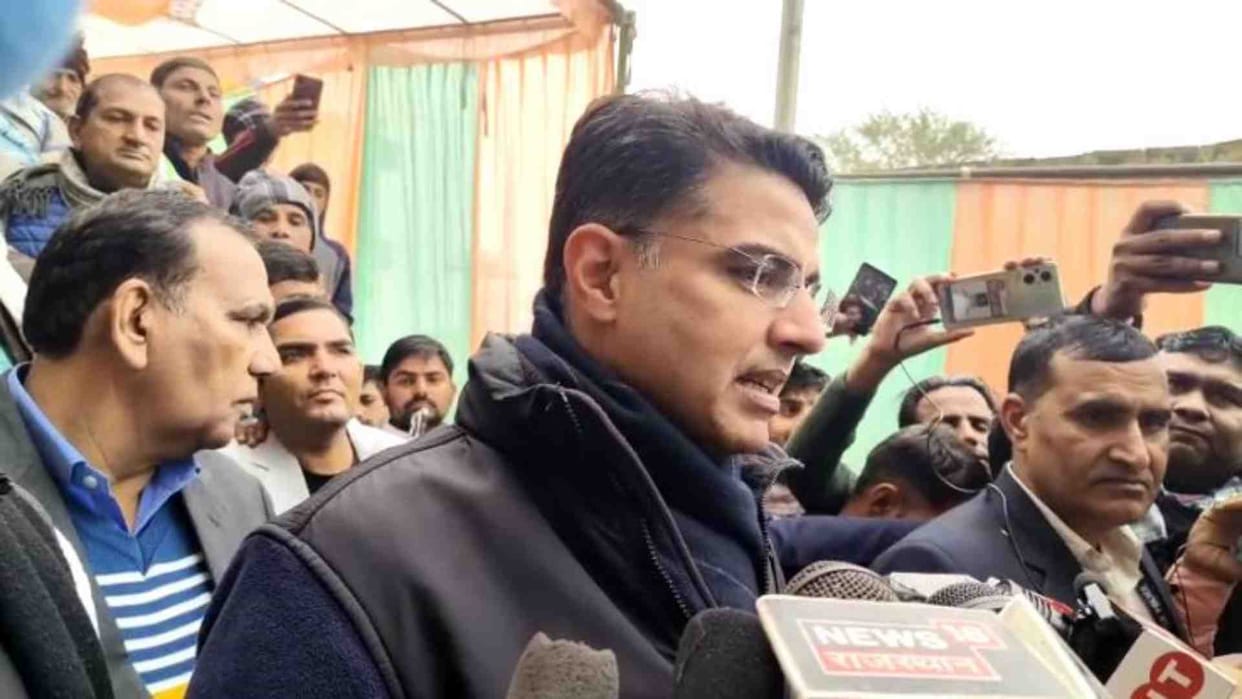 Sachin Pilot looked excited after winning Karanpur by-election in Dausa.