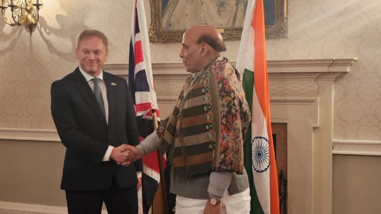 Defence Minister Rajnath Singh Guard of Honour at Horse Guards Parade grounds in London