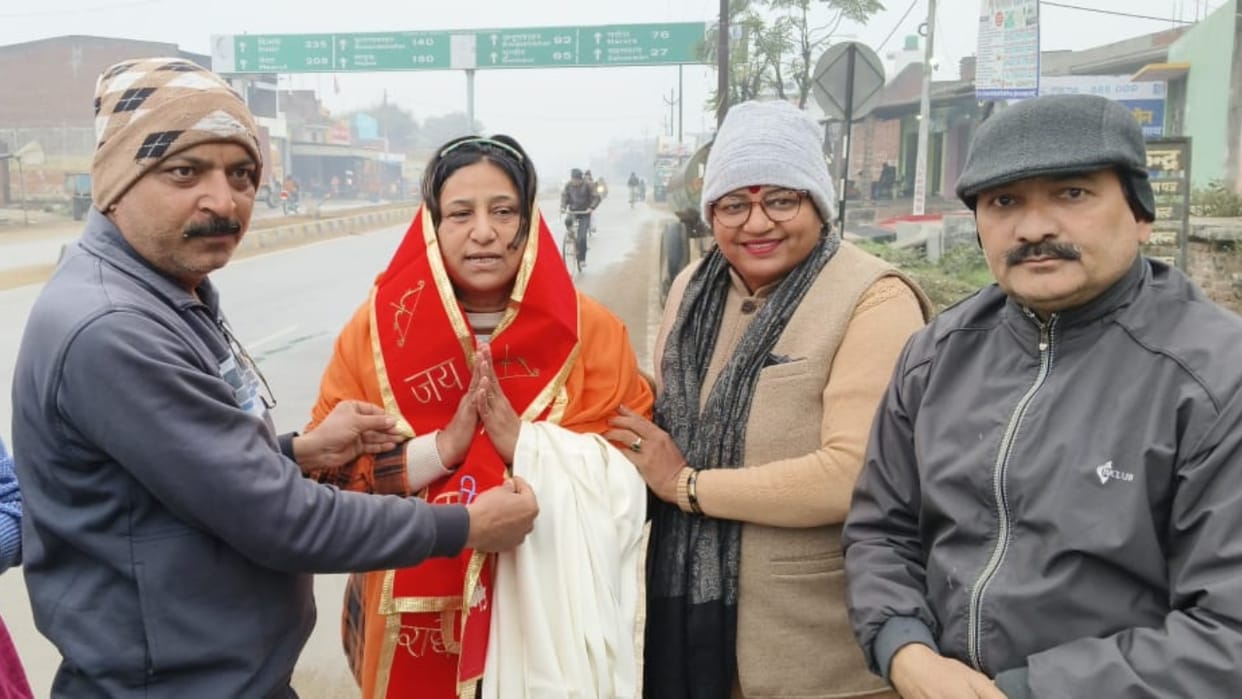 Shabnam going on foot to from Delhi to Ayodhya for Ramlala Darshan