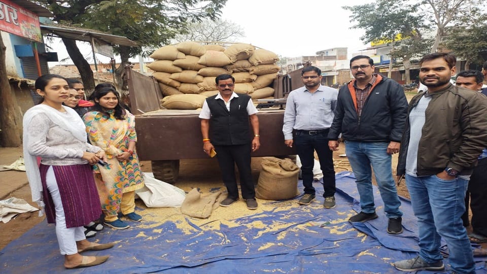 Major action on illegal paddy transportation 399 quintals of illegal paddy seized in Kabirdham