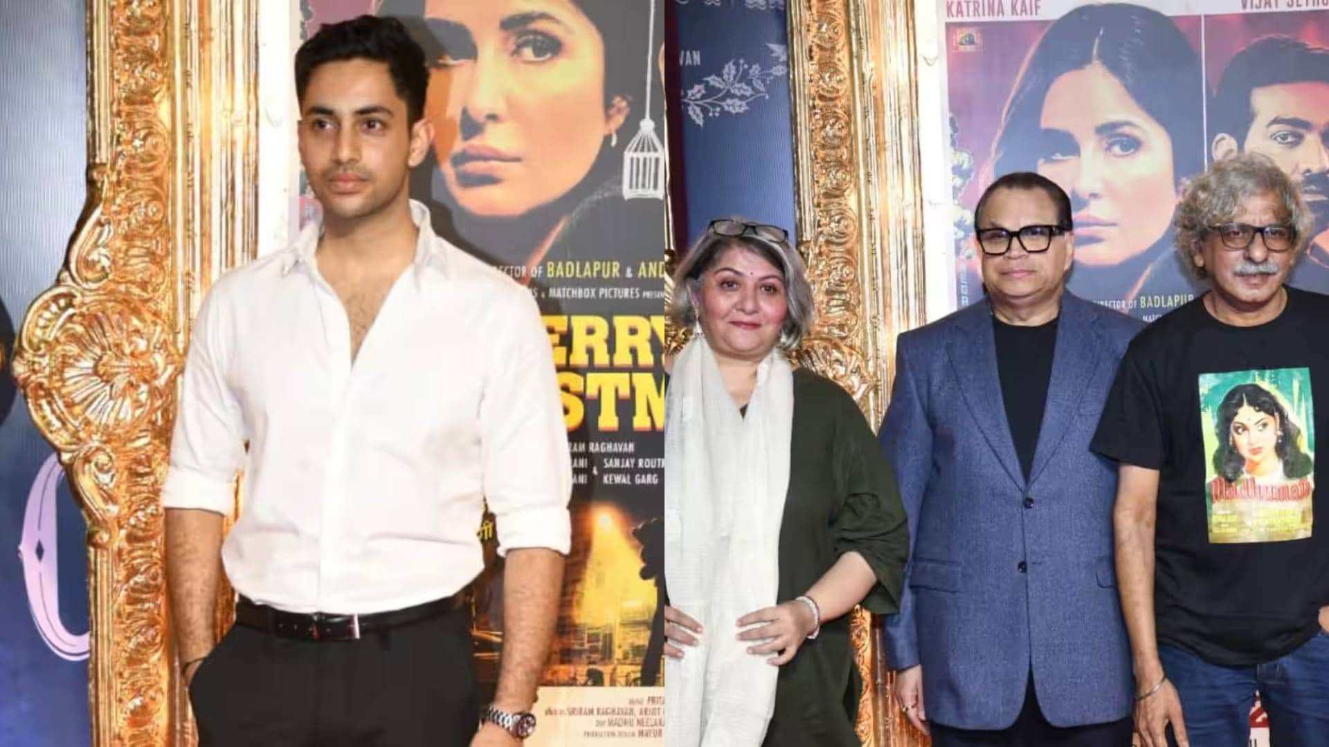 Merry Christmas Screening Katrina Kaif Vicky Kaushal Vijay Sethupathi Agastya Nanda Ananya Panday attended