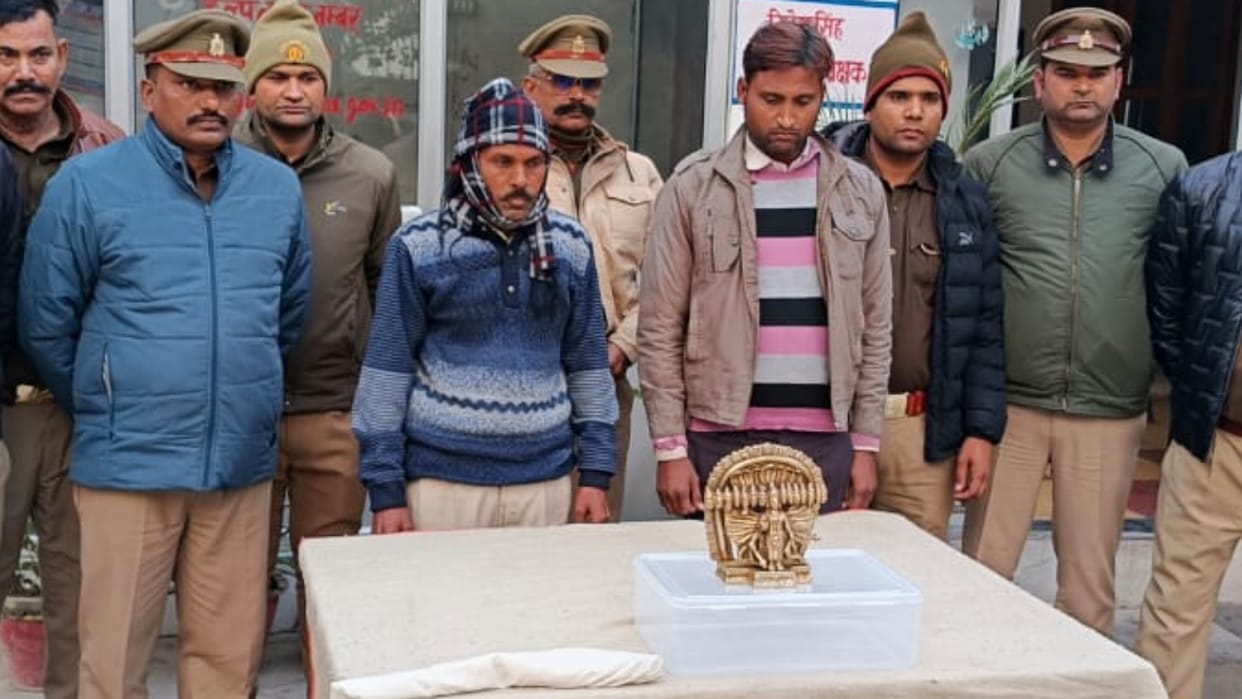 Police recovered the Ashtadhatu Lord Vishnu Idol in Lakhimpur kheri