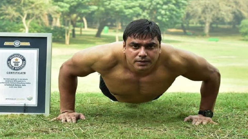 Fit India Mission ambassador Rohtash will try to break the world record of pushup