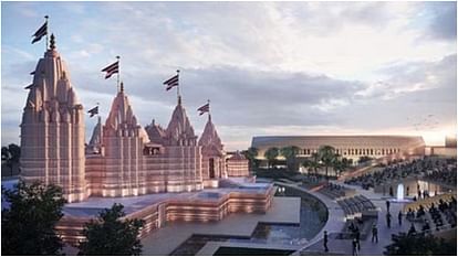 UAE: गंगा का पवित्र जल और राजस्थान का बलुआ पत्थर, अबु धाबी के हिंदू मंदिर के लिए भारतीय राज्यों ने दिया योगदान Abu Dhabi BAPS Hindu Mandir inauguration ganga holy water and pink sandstone from Rajasthan