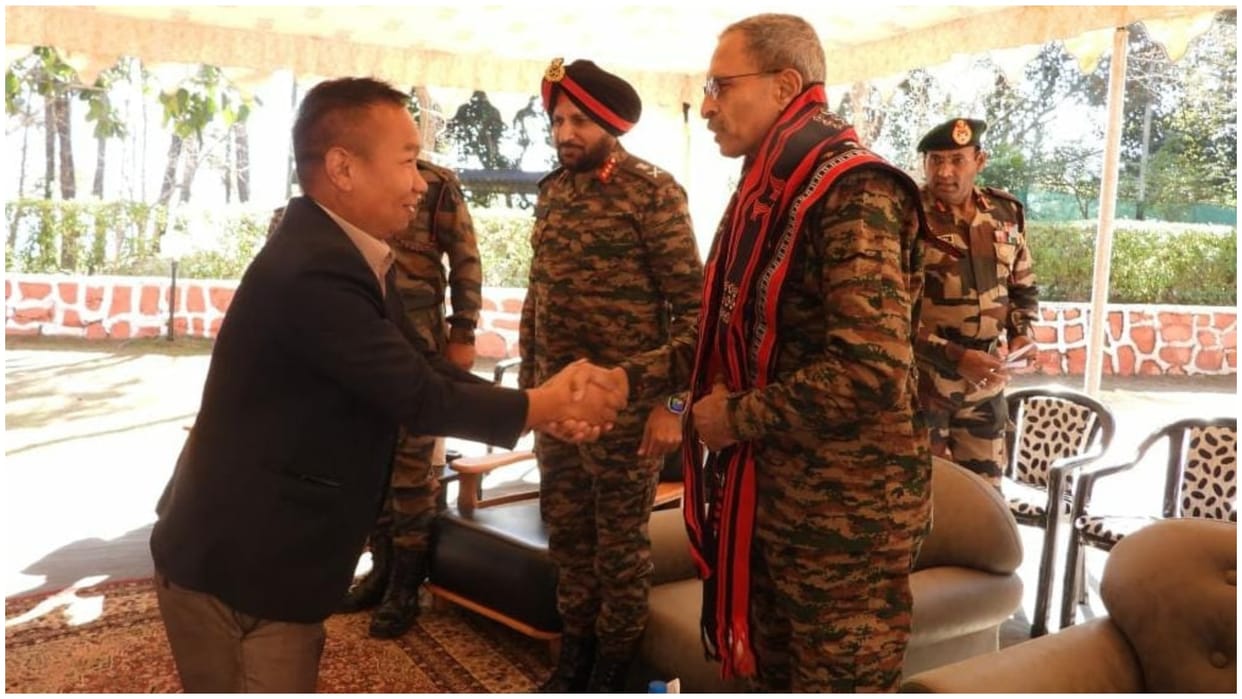 Eastern Command Chief visits Manipur takes stock of security Also met representatives of various communities