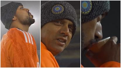 Watch BCCI shared Team India video players and coach Rahul Dravid worried due to cold in Mohali ind vs afg t20