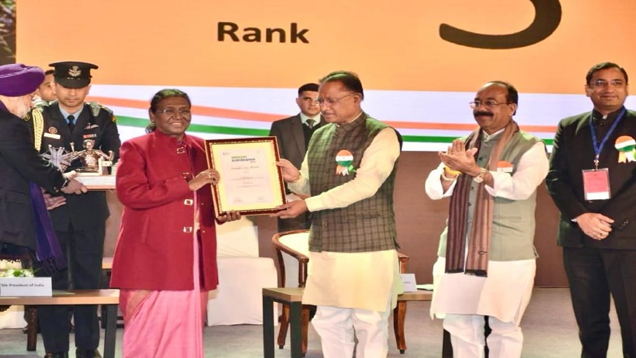 Swachh Survekshan 2024: Chhattisgarh got the third prize in the category of clean states.