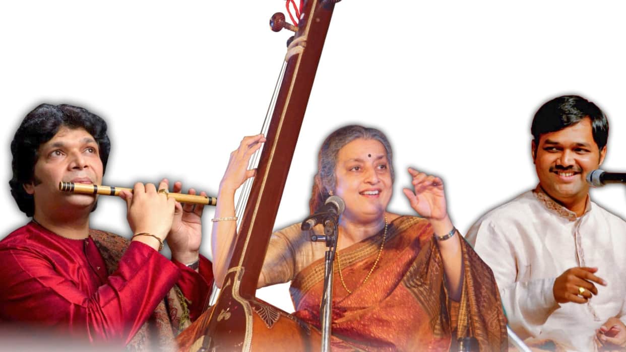 Rakesh Chaurasia Ashwini Bhide Sanjeev Abhyankar performance in Mumbai Culture Festival on Makar Sankranti
