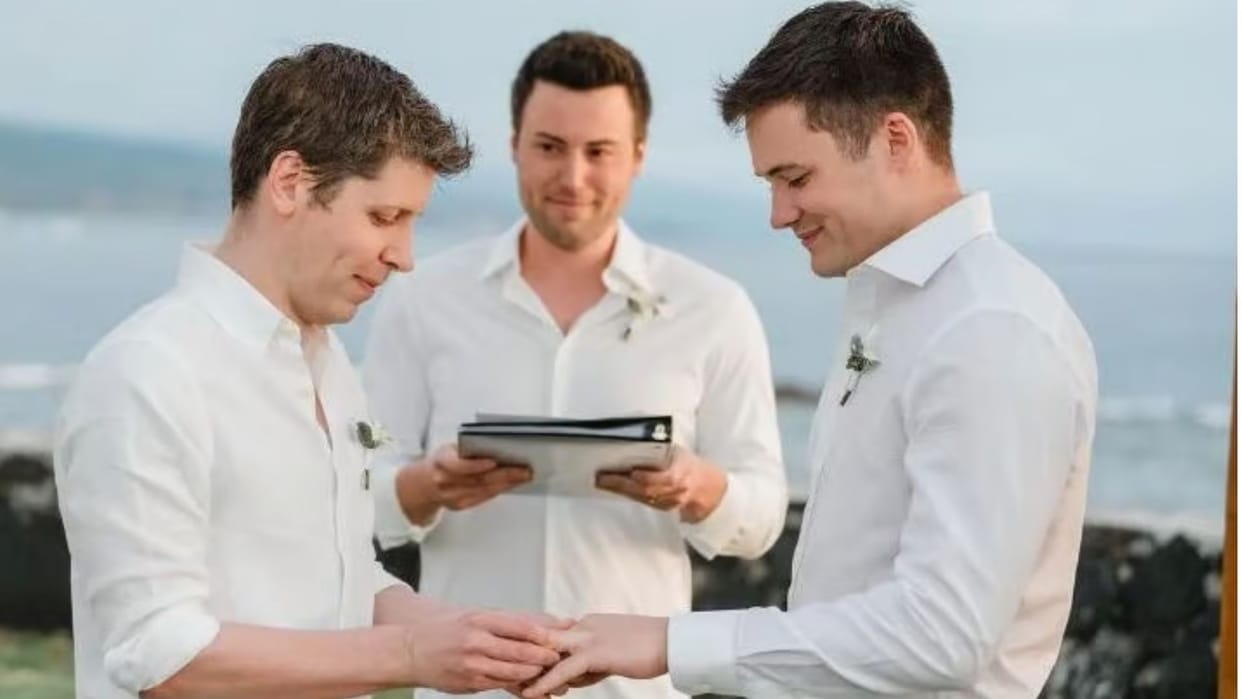 OpenAI CEO Sam Altman marry with his friend Oliver Mulherin