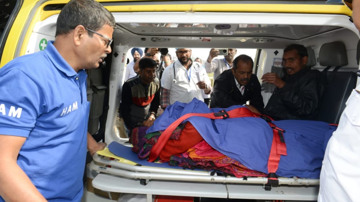 Gangasagar Mela bihar woman fell ill medical team airlift her
