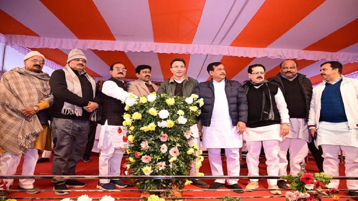 PWD Minister laid the foundation stone and inaugurated development works in Lakhimpur kheri