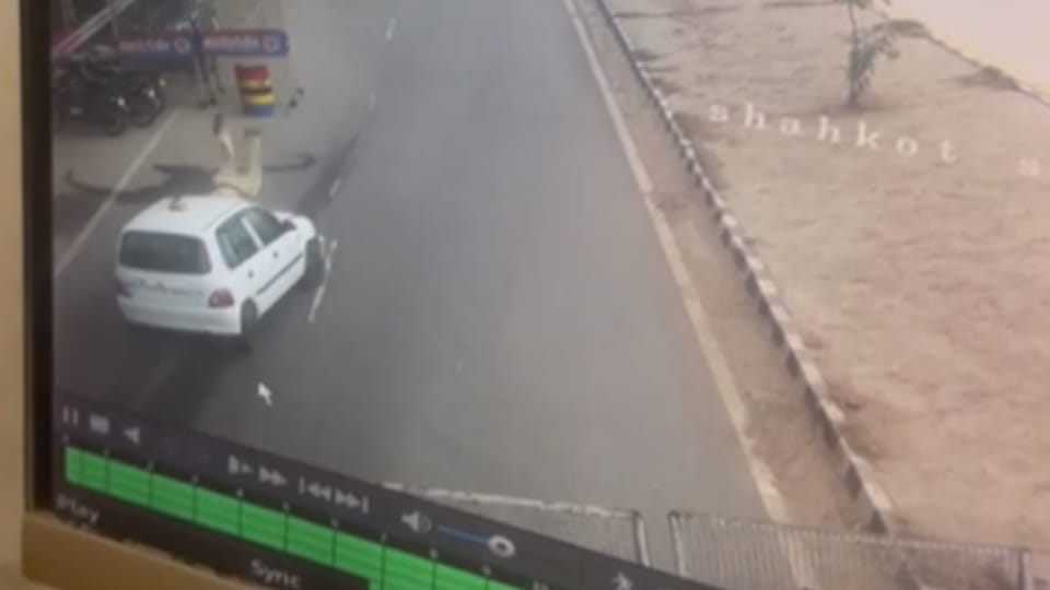 ASI hit by high speed car in Shahkot of Jalandhar