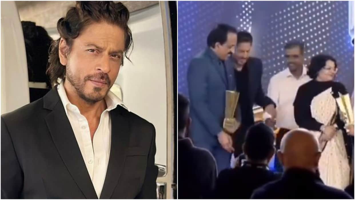 Dunki Star Shah Rukh Khan makes sure Chandrayaan-3 scientist P Veeramuthuvel gets moment in spotlight at event