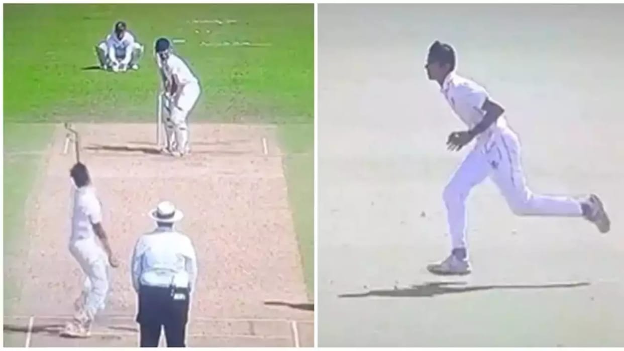 Rahul Dravid son Samit Dravid bowls full pace during U-19 Cooch Behar Trophy final; Watch Video