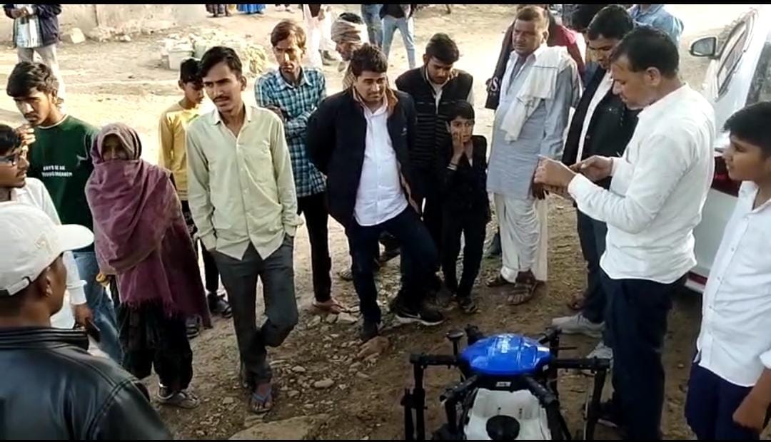 Woman injured when drone spraying urea falls in Dausa Viksit Bharat Sankalp Yatra
