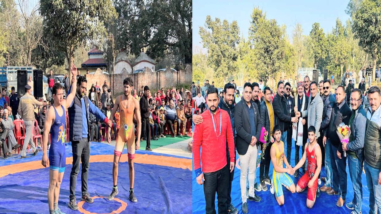 Bilaspur overall champion in state level wrestling competition, Rajesh Dharmani honored wrestlers