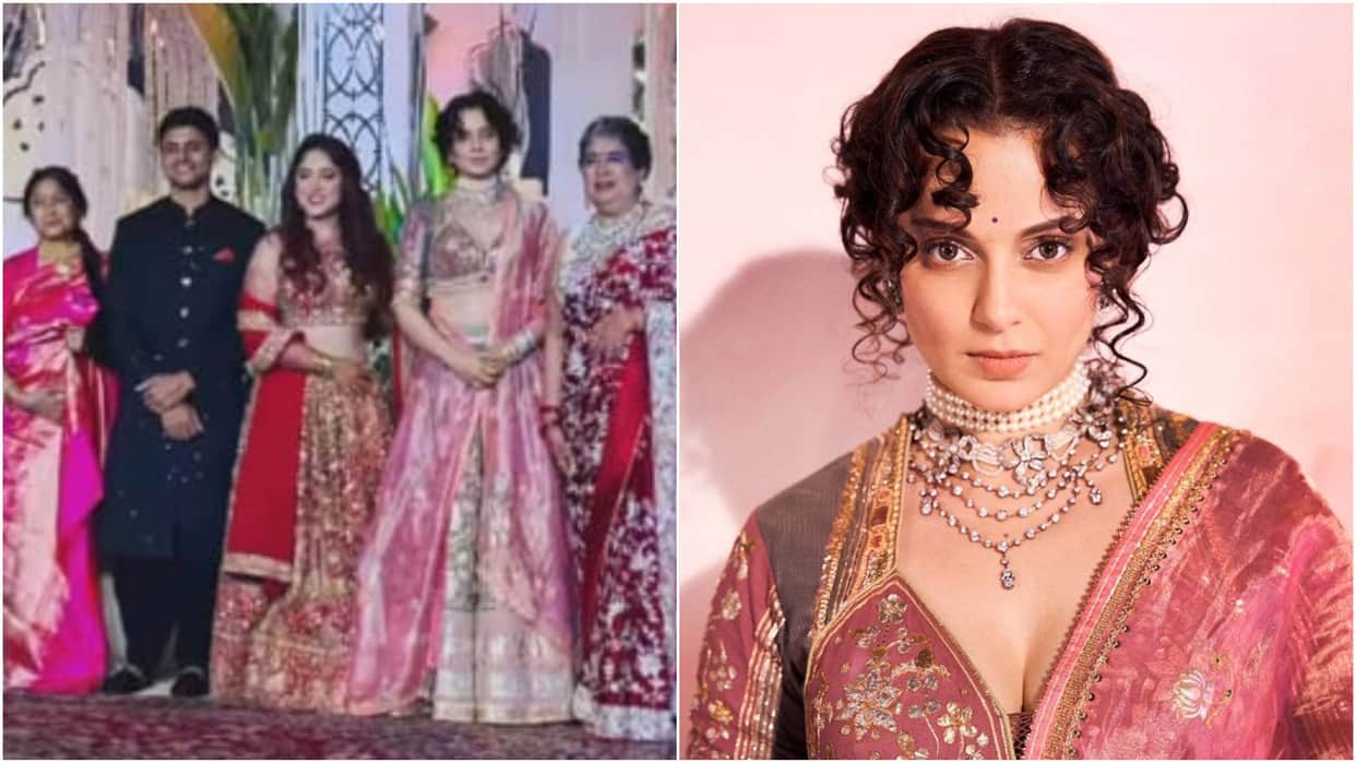 Kangana Ranaut attend Aamir Khan daughter Ira Khan and Nupur Shikhare Reception Greets Paps With Jai Siya Ram