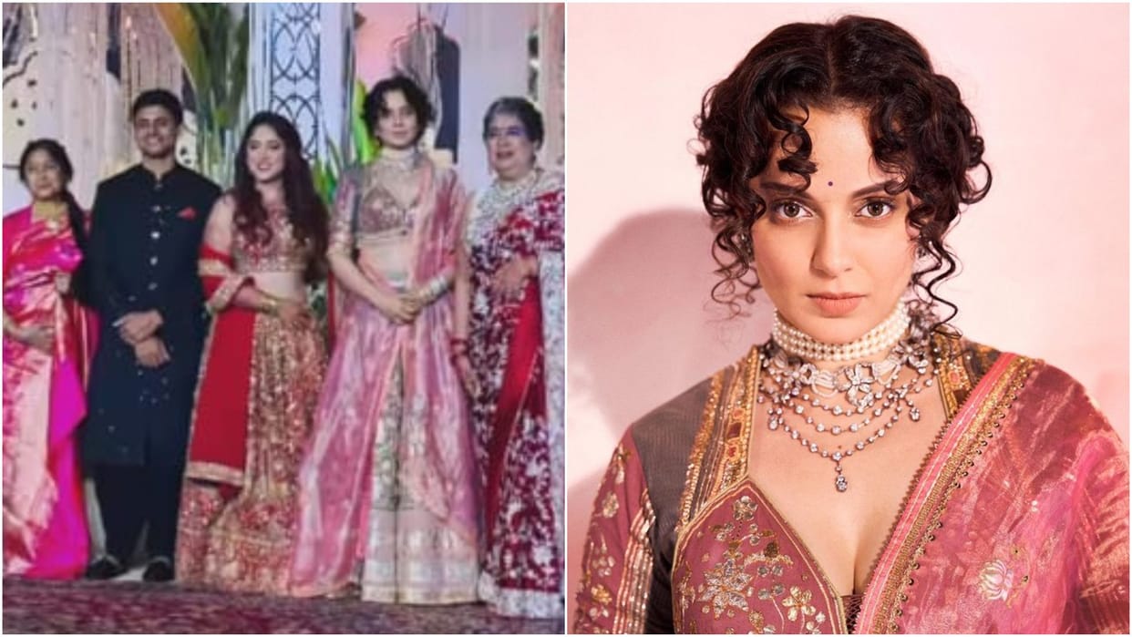 Kangana Ranaut attend Aamir Khan daughter Ira Khan and Nupur Shikhare Reception Greets Paps With Jai Siya Ram