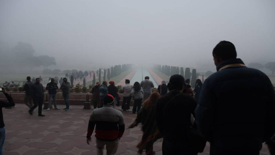 Agra Weather Forecast Update Today Taj Mahal covered in fog