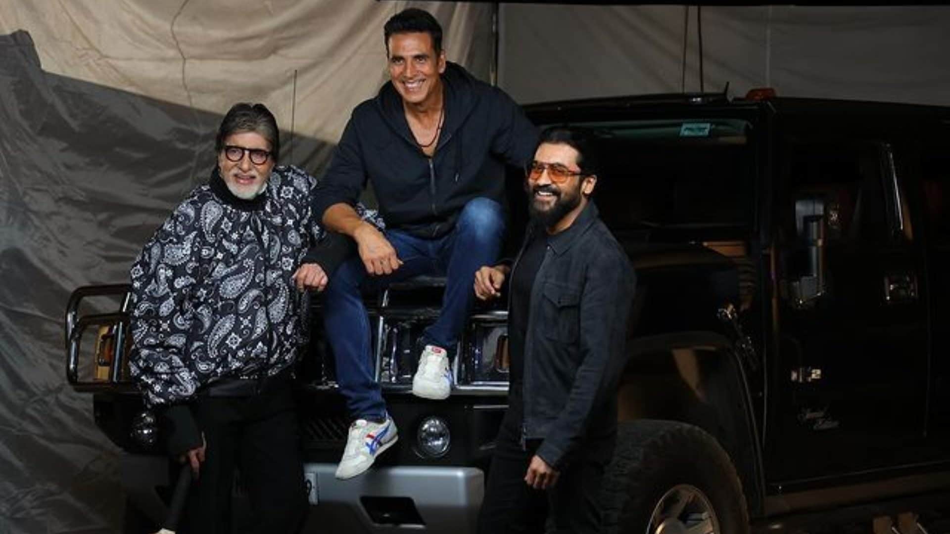 Amitabh Bachchan Reveals He recently underwent Hand Surgery shares Ad Shoot post With Akshay Kumar and Suriya