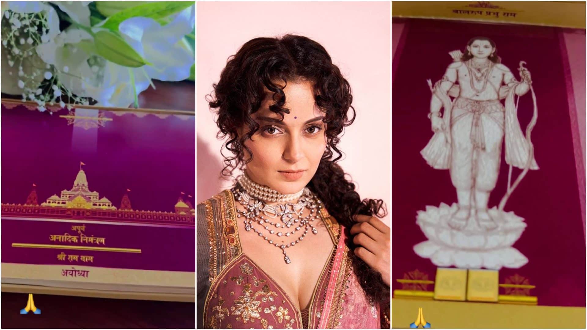 Kangana Ranaut attend Aamir Khan daughter Ira Khan and Nupur Shikhare Reception Greets Paps With Jai Siya Ram