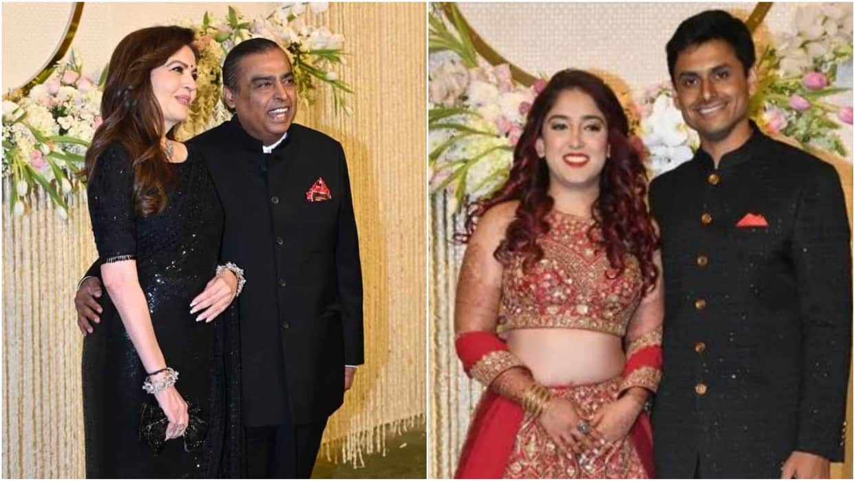 Mukesh Ambani and Nita Ambani Attend Aamir Khan Daughter Ira Khan And Nupur Shikhare Reception